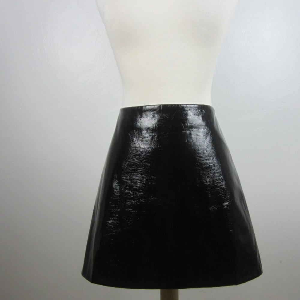Forever 21 Black Faux Patent Mini Skirt S/M New